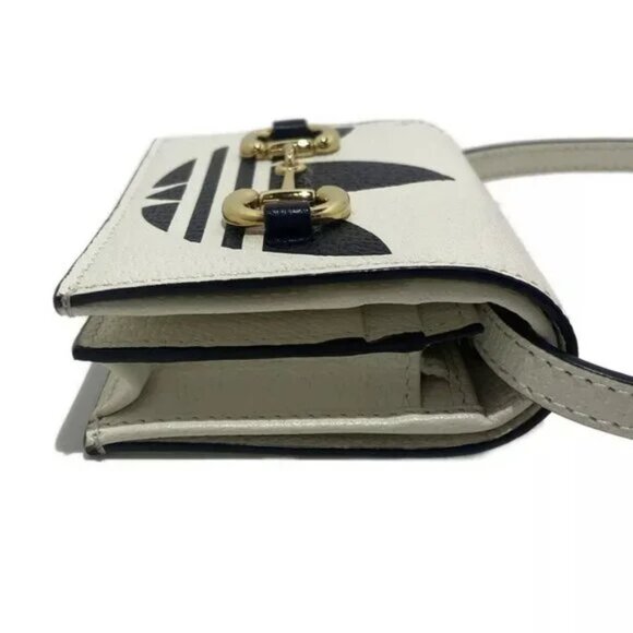 100% Authentic GUCCI Horsebit White Black Leather Other Style Wallet 1164-100724 - Picture 3 of 11